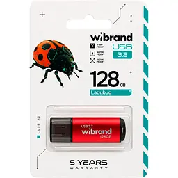 USB флеш накопичувач Wibrand 128GB Ladybug Red USB 3.2 (WI3.2/LB128P10S) - мініатюра 5