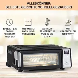 Електрична піч Klarstein Vita-Crisp 1700 Вт 10 л (10040223) - мініатюра 2