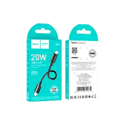 Дата кабель USB-C to Lightning 0.25m Hyper PD X96 black HOCO (6942007609364) - мініатюра 4
