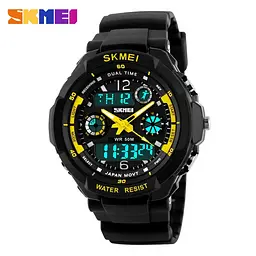 Чоловічий спортивний годинник Skmei S-Shock 0931 Жовтий - мініатюра 2