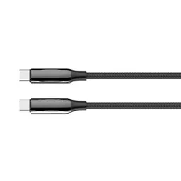 Дата кабель USB-C to USB-C 1.0m (PVC+Aluminum Alloy) (PD Fast Charging 240W) 5А black ColorWay (CW-CBPDCC069-BK) - мініатюра 3