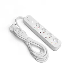 Подовжувач мережевий Videx Oncord з кнопкою з/з 4п 3 м 3x1.5 мм white (VF-PD43G-W) - мініатюра 4