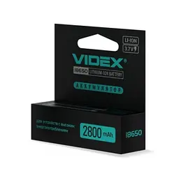Акумулятор Videx Li-ion 18650 2800mAh 3,7V із захистом - мініатюра 3