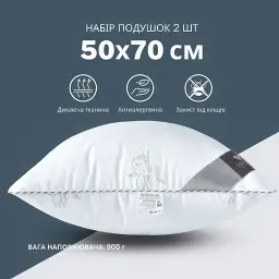 Набір подушок Ideia Super Soft Classic 50х70 см 2 шт. білий (8-35552) - мініатюра 4