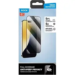 Захисне скло Rock Full Coverage Anti-peep Privacy iPhone 16 Pro Max - мініатюра 2