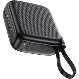 УМБ Acefast 10000mAh 20W PD,QC3.0 USB-C In/Out with build Type-C cable, M15 Black - мініатюра 5