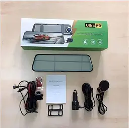 Дзеркало з відеореєстратором L1060 10" 2 камери touch AHD - мініатюра 2