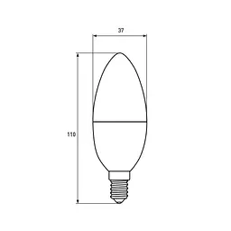Лампочка EUROELECTRIC LED CL 9W 900Lm E14 4000K (LED-CL-09144(EE)) - мініатюра 3