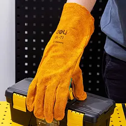 Зварювальні рукавички 14'' Deli EDL-T1 - мініатюра 7
