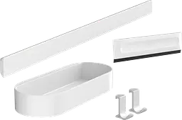 Комплект аксесуарів Hansgrohe WallStoris 4в1 Matt White 27967700, Білий матовий