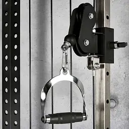 Ручка York Fitness для тяги з гумовою рукояткою, хром - мініатюра 5