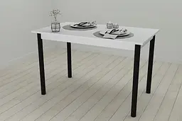 Стіл кухонний Ferrum-decor Беніта 75x120x80 Чорний ДСП Біле 16мм (FRD-106290) - мініатюра 2