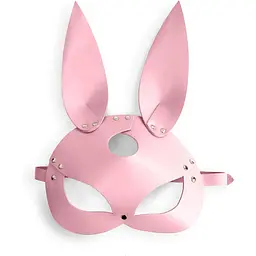 Шкіряна маска зайчика Art of Sex - Bunny mask, колір Рожевий - мініатюра 3