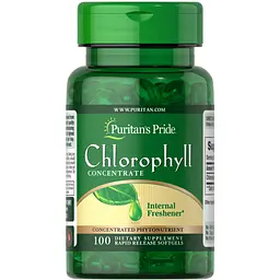 Концентрат хлорофілу Puritan's Pride Chlorophyll Concentrate 50 мг 100 гелевих капсул