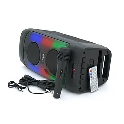 Акустична система Voltronic з підсвічуванням ZQS4246, 2х15W, вбудований акум 3600mAh, живлення від USB кабелю, Black, Box - мініатюра 6