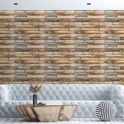 Панель стінова Sticker Wall 3D 680х680х4мм Коричневий сланець SW-00002002 - мініатюра 4