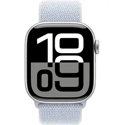 Apple Watch Series 10 GPS 42mm Silver Aluminum Case with Blue Cloud Sport Loop MWWD3 - мініатюра 2