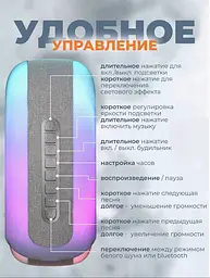 Бездротова розумна колонка нічник Равлик Conch Music Light 4 в 1 портативний RGB світильник з Bluetooth - мініатюра 7
