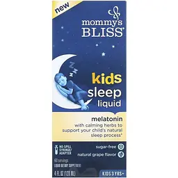 Мелатонін рідкий Mommy's Bliss Kids Sleep Liquid Melatonin смак винограду для дітей від 3 років 120 мл - мініатюра 2