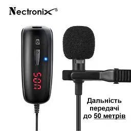 Безпровідний мікрофон для телефону, смартфона петлічний Nectronix WM-50, до 50 метрів (6720) - мініатюра 2
