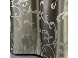 Жакардові штори кавового кольору з вензелем на тасьмі 2шт. 150х270 ALBO pbe0052391 - мініатюра 9