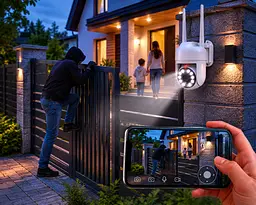 Поворотна погодозахисна IP Wi-Fi камера HX-A1536C / Поворотна вулична камера відеоспостереження / Wi-Fi камера з датчиком руху - мініатюра 3