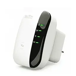 Бездротовий Wi-Fi репітер 300 Мбіт/с підсилювач сигналу та розширювач зони покриття мережі (повторювач)