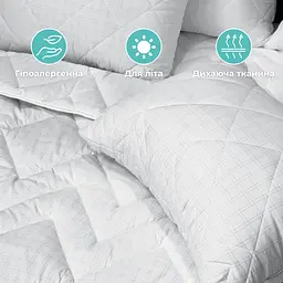 Ковдра літня Ideia Antistatic Sleep гіпоалергенна антистатична 140х210 см біла (8-36389) - мініатюра 5