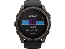Спортивний годинник Garmin Fenix 8 51mm Solar Sapphire Carbon Gray DLC Titanium w. Black/Pebble Gray S. Band (010-02907-10/11) - мініатюра 7