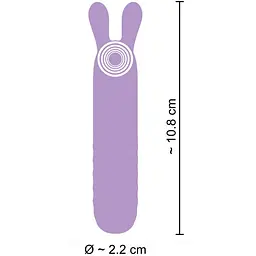 Мінівібратор-кролик Cuties Rabbit Vibe Purple - мініатюра 5