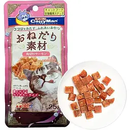 Ласощі для котів CattyMan Salmon Bits лосось шматочки філе 0.025кг