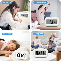Компактний настільний цифровий годинник будильник Vicloon Digital Alarm Clock білий (SKU-121) - мініатюра 8