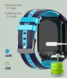 Дитячий розумний годинник DF70 з GPS геолокацією, SIM картою, функцією прослуховування та акумулятором 1000 мАг До 7 днів роботи Рожевий - мініатюра 11