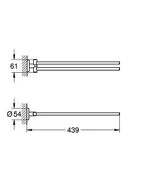 Тримач для рушника Grohe Essentials 40371AL1 графіт - мініатюра 2