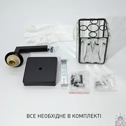 Настінний світильник бра ROSYNKA S 97x185x227 Чорний для лампи ESLLSE - мініатюра 6