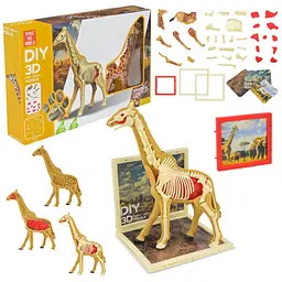 Збірна анатомічна 3D-модель жирафа DIY 3D Forest Animals Puzzle (310B-10)
