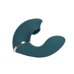 Вібратор Swan The Monarch Swan Teal Вакуумний, 24 см зелений