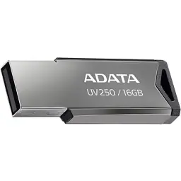 USB флеш накопичувач ADATA 16GB AUV 250 Silver USB 2.0 (AUV250-16G-RBK) - мініатюра 1