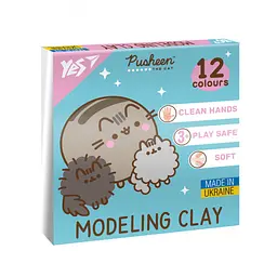 Пластилін дитячий Yes 12 кольорів 240 г "Pusheen" (540669)