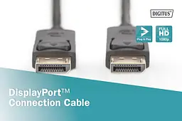 Кабель DisplayPort Digitus 2m black - мініатюра 4