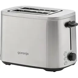 Тостер Gorenje 800 Вт підігрів розморожування пластик сріблястий