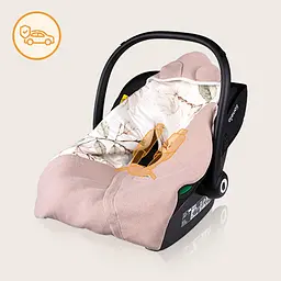 Ковдра для люльки Lionelo Travel Swaddle Blanket beige magnolia (LO-TRAVEL SWADDLE BLANKET BEIGE MAGNOLIA) - мініатюра 3