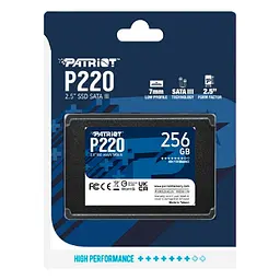 Накопичувач SSD Patriot P220 256GB 2.5" 7mm SATAIII (P220S256G25) - мініатюра 2