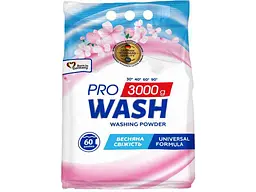 Пральний порошок PRO WASH 3 кг Універсал Весняна свіжість
