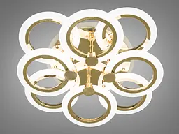Золота LED люстра з пультом, диммером і кольоровою підсвіткою, 110W - мініатюра 2