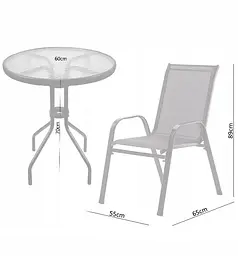 Комплект садових меблів GardenLine Majorka-2 Grey - мініатюра 3