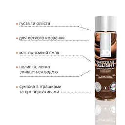 Лубрикант на водній основі System JO H2O, 120 мл, Шоколадна насолода - мініатюра 3