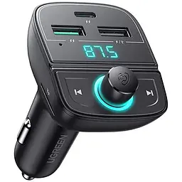 FM трансмітер модулятор Ugreen CD229 Bluetooth 5.0 чорний - мініатюра 2
