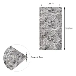 Самоклеюча 3D панель Sticker Wall під чорний мармур у рулоні 3080x700x3мм R061-3 SW-00001395 - мініатюра 4