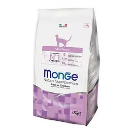 Cухий корм Monge Cat Sterilised із куркою для стерилізованих кішок 400 гр
